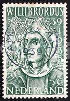 Postage stamp Netherlands 1939 St. Willibrord as older Man