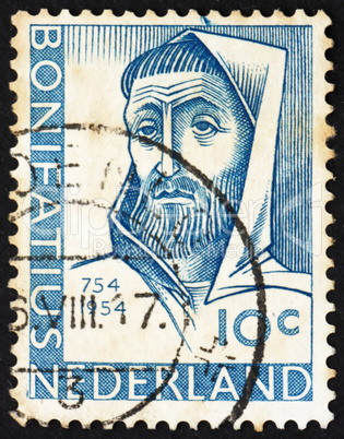 Postage stamp Netherlands 1954 St. Boniface