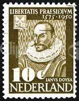 Postage stamp Netherlands 1950 Janus Dousa, Lord of Noordwyck
