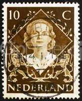 Postage stamp Netherlands 1954 Queen Juliana