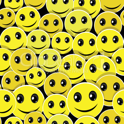 Smile face seamless pattern background