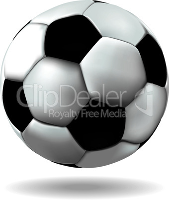 Leather soccer ball icon.