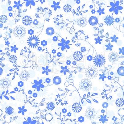 Seamless flower background pattern.