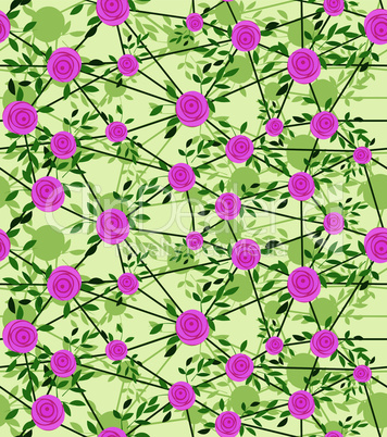 Seamless net flower background