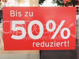 Sales discount sign