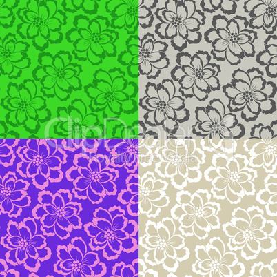 Decorative floral seamless background