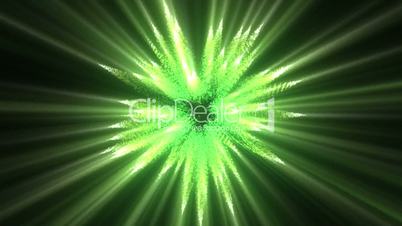 Green lines of fluorescent lights