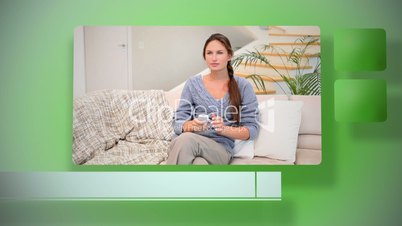 Women watching tv