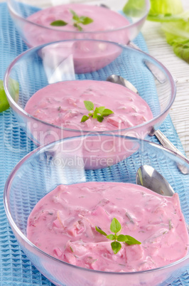 Cold beet soup