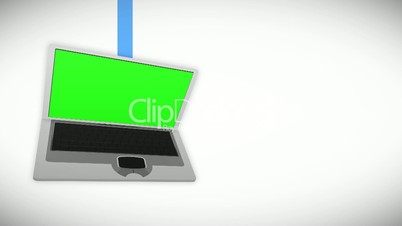 Laptop screens in chroma key