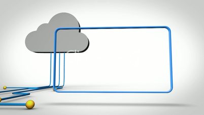 Video of frames connected to a cloud