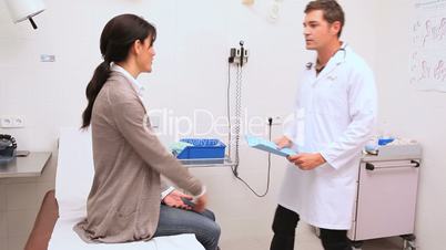 Doctor shaking hand of a patient