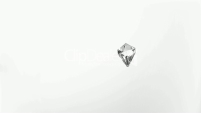 Diamond in super slow motion rotating