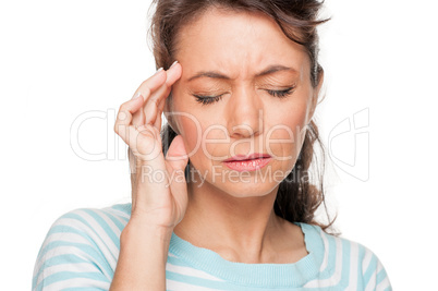 Patientin mit Kopfschmerzen