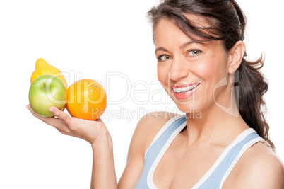 Frau mit Obst