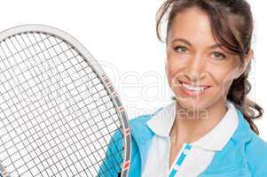 Frau mit Tennisschläger