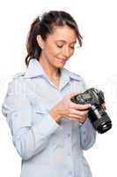 Frau mit Fotoapparat