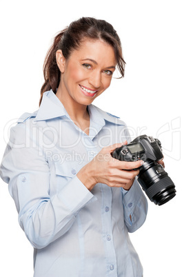 Frau mit Fotoapparat