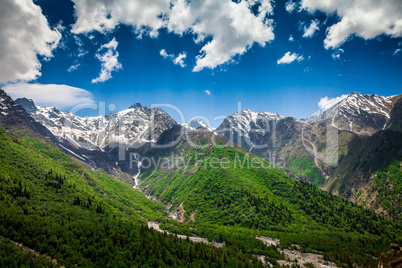 India.Mountains and clouds.