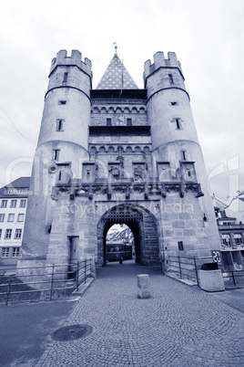 Spalentor Castle in the main streets of Basel, Switzerland