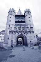 Spalentor Castle in the main streets of Basel, Switzerland