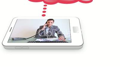 Business videos on a mobile phone