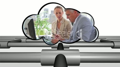 Video of business in a cloud