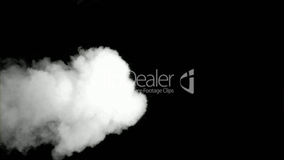 White smoke in super slow motion being blown