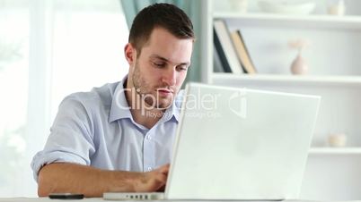 Man working at home