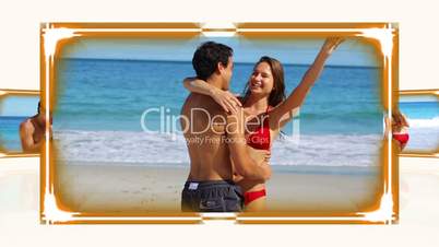 Videos of couple on the sand