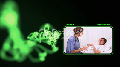 Medical videos with a green light