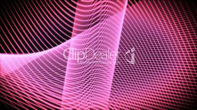 Volute of moving pink lines