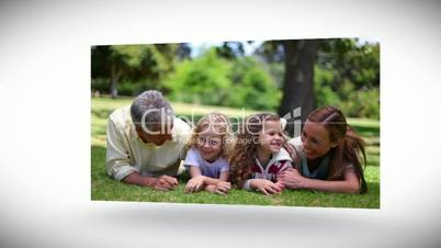 Videos of happy family in a park
