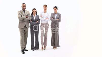 Business team with crossed arms