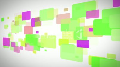 Yellow green and purple rectangles moving
