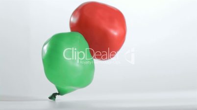 Balloons falling in super slow