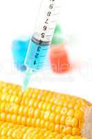 Syringe with corn