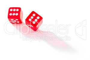 Two dices in motion