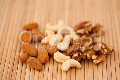 Nuts laid out together