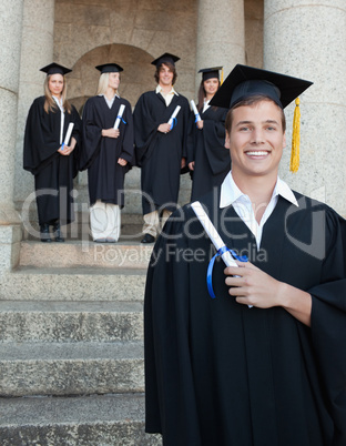 Close-up of a blue eyes graduate