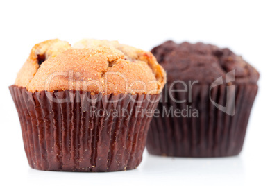 Close up of fresh baked muffins side by side