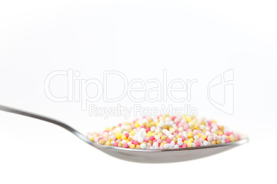 Sprinkles in a spoon