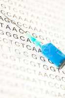 Syringe put on dna test