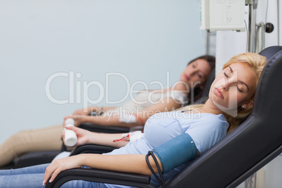 Two patients asleep