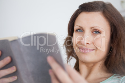 Woman holding a book