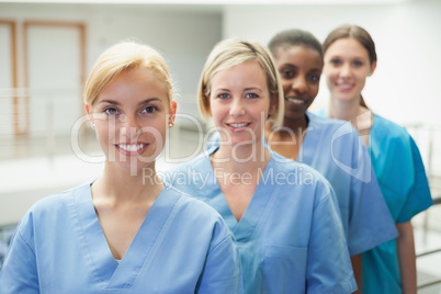 Female nurse looking at camera