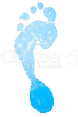 Footprint of a colour blue