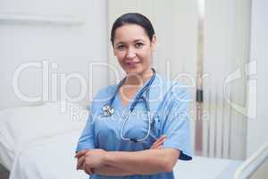 Nurse standing with crossed arms