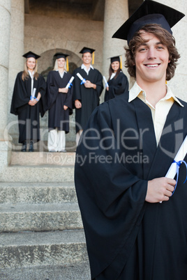 Close-up of a handsome graduate