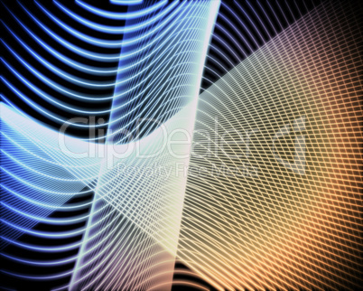 Colorful volute of lines